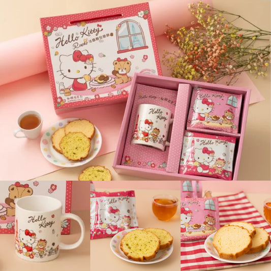 【現貨】Hello Kitty 法國麵包脆餅禮盒（含馬克杯）