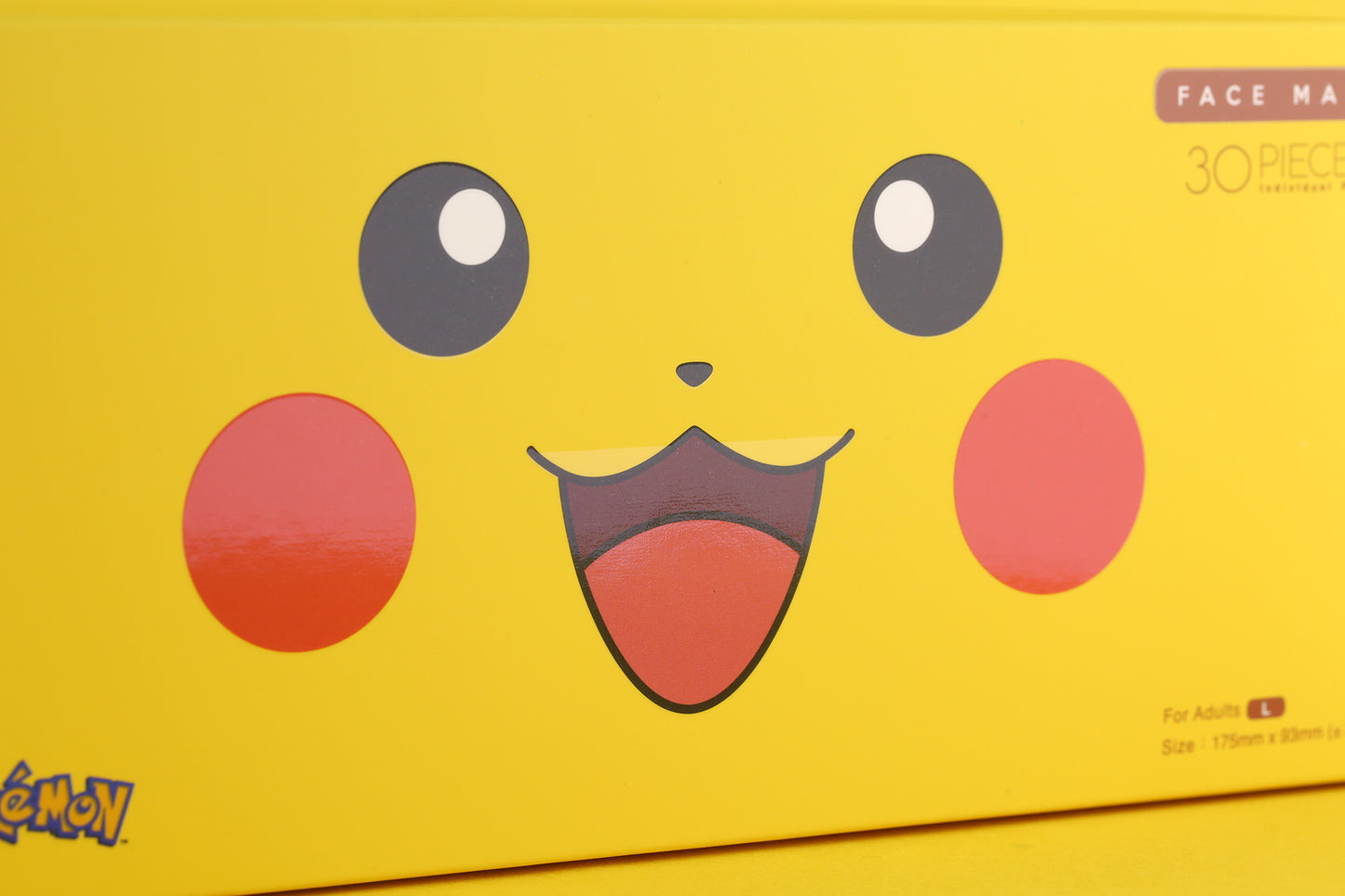 【現貨】Pikachu Color Pokemon Official Limited Edition EN14683 TypeIIR VFE99 Medox 30pcs/box【Made in Hong Kong】