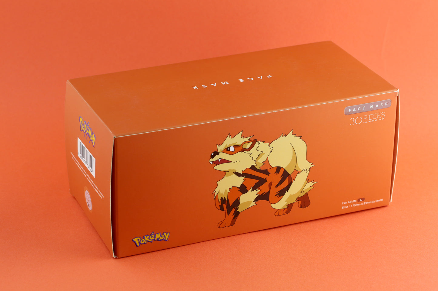 【現貨】Arcanine Color Pokemon Official Limited Edition EN14683 TypeIIR VFE99 Medox 30pcs/box【Made in Hong Kong】
