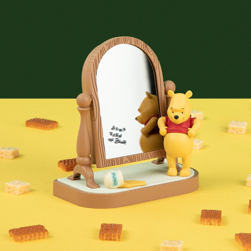 新品Winnie the Pooh 座檯鏡子 x 電子時鐘【韓國進口】｜7-10個工作天發貨