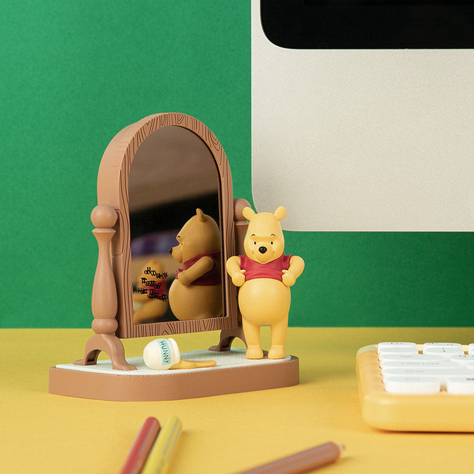 新品Winnie the Pooh 座檯鏡子 x 電子時鐘【韓國進口】｜7-10個工作天發貨